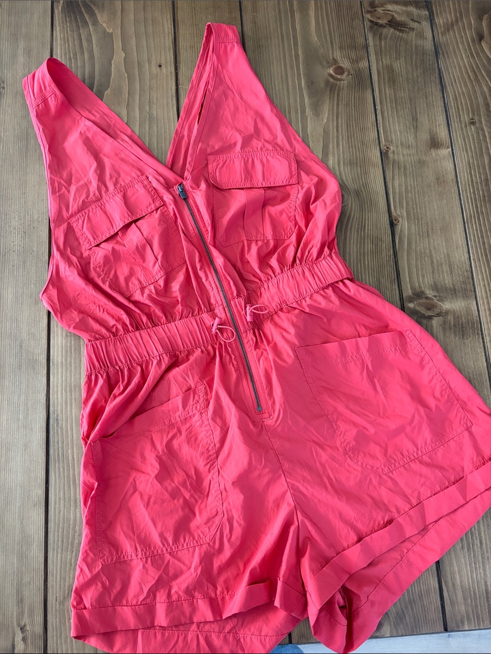 Free People Back on Trek Shortsie Utility Romper